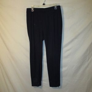 Talbots Navy Ankle Zip Ponte Slim Pants